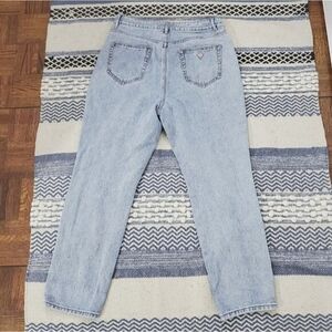 Rare GUESS Vintage High Rise Straight Ankle Jeans In Light Blue- US30